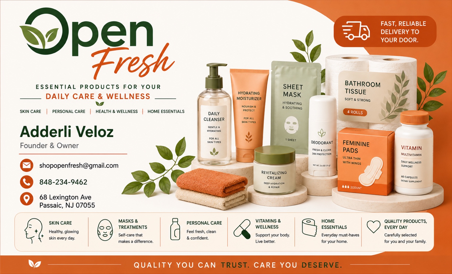 Open Fresh daily care and wellness products